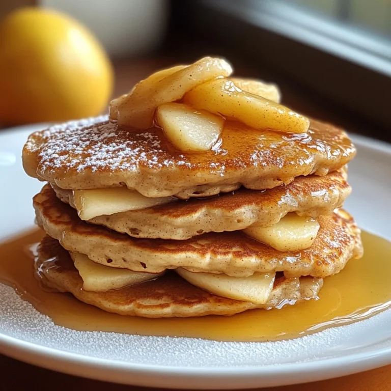 Apfelpfannkuchen mit Haferflocken ohne Mehl zum Frühstück