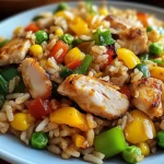 Bratreis mit Hähnchen