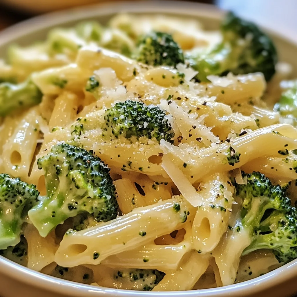 Brokkoli-Pasta mit cremiger Käsesoße