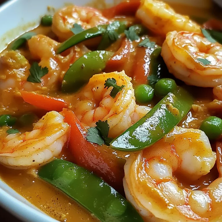 Garnelencurry mit Zuckerschoten