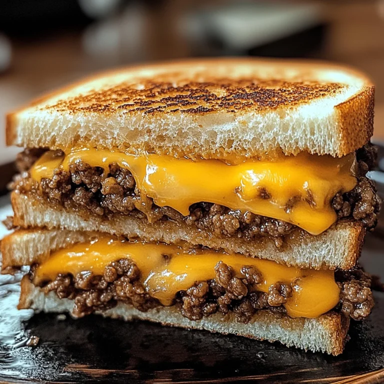 Gegrilltes Käsesandwich mit Rinderhackfleisch