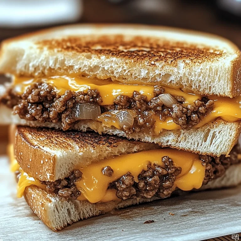 Gegrilltes Käsesandwich mit Rinderhackfleisch