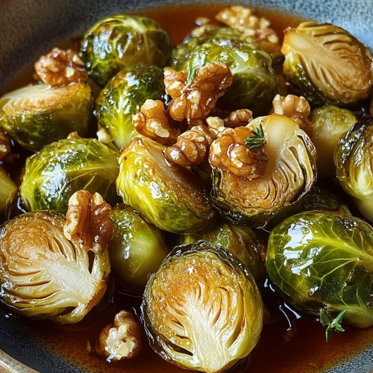Gerösteter Rosenkohl mit Walnüssen und Honig