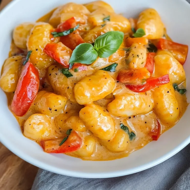 Gnocchi Rezept mit Paprika-Frischkäse-Soße