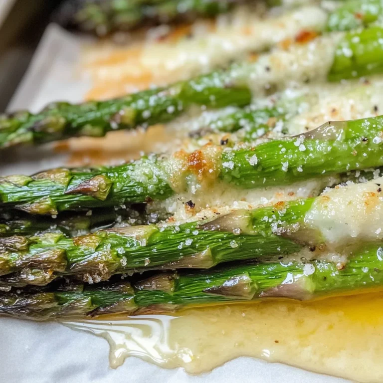 Grüner Spargel im Backofen - mit Parmesan überbacken