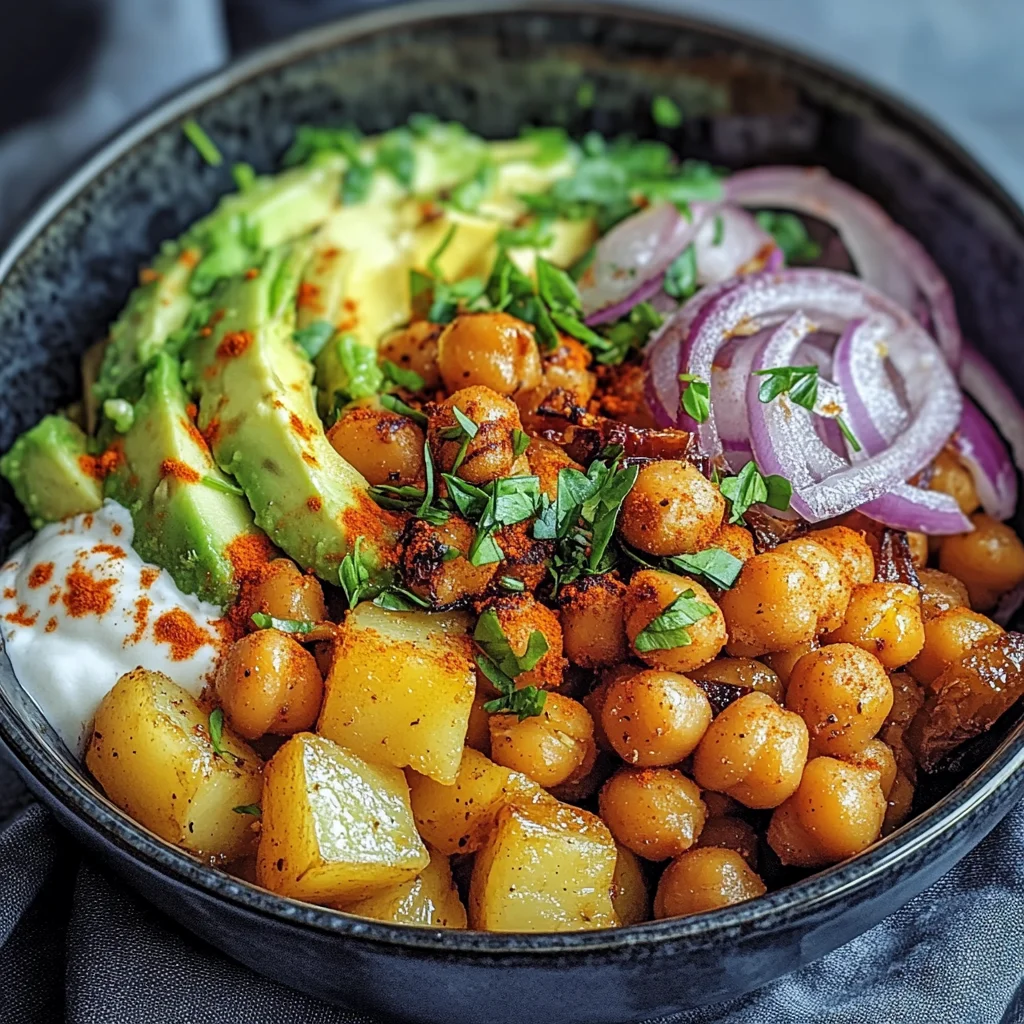 Kartoffel-Kichererbsen-Bowl