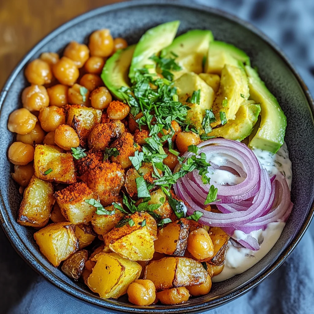 Kartoffel-Kichererbsen-Bowl