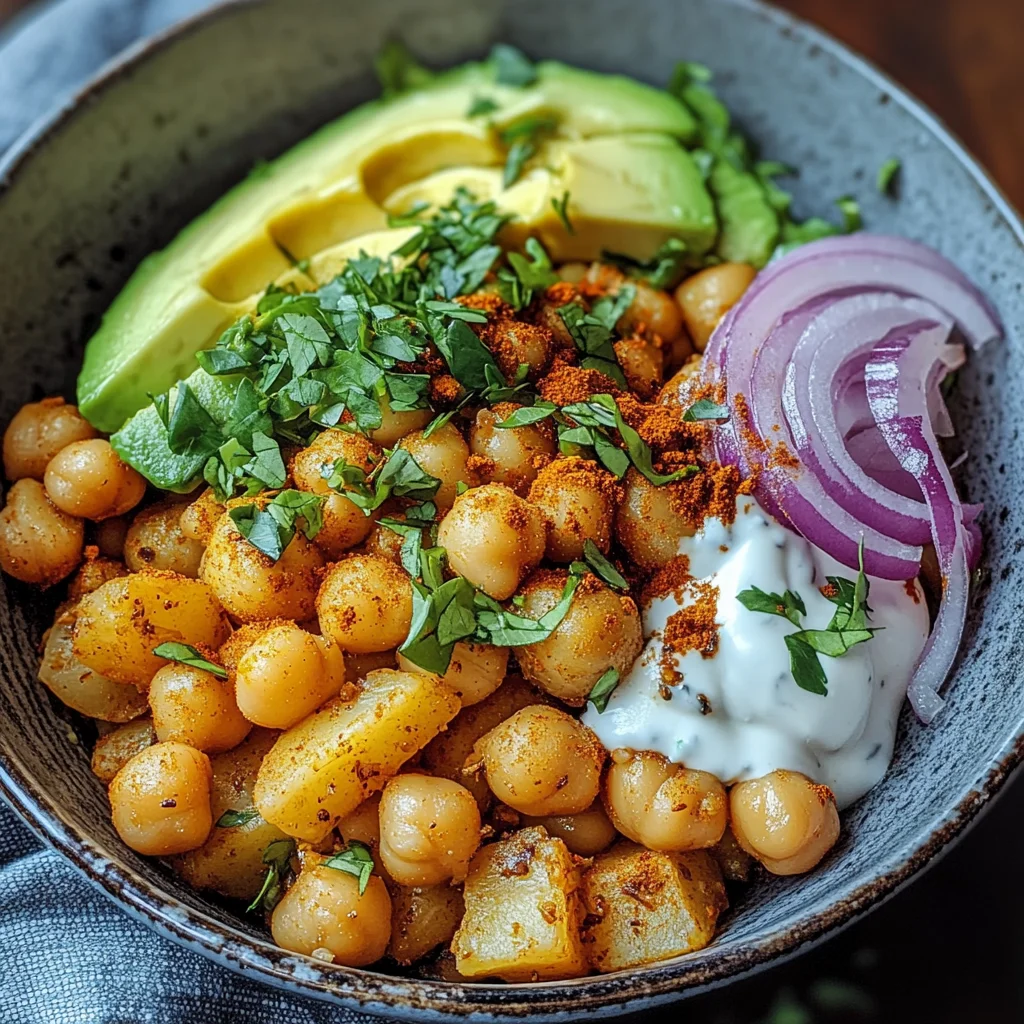 Kartoffel-Kichererbsen-Bowl