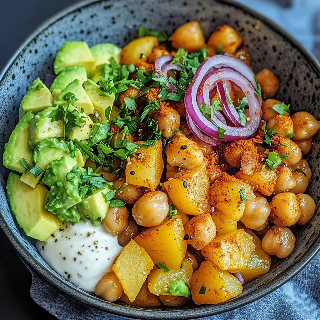 Kartoffel-Kichererbsen-Bowl