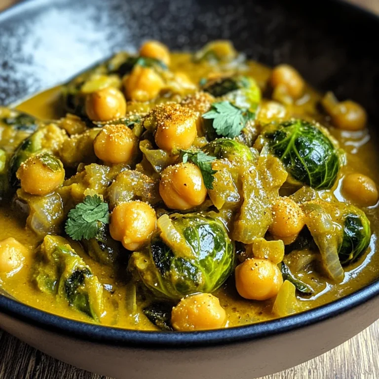 Rosenkohl-Curry mit Kichererbsen
