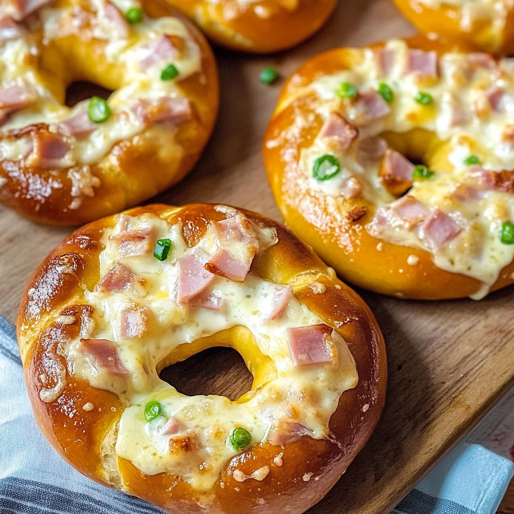 Überbackene Brezeln mit Schinken & Käse