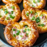 Überbackene Brezeln mit Schinken & Käse