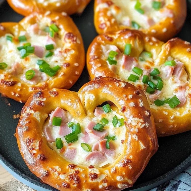 Überbackene Brezeln mit Schinken & Käse