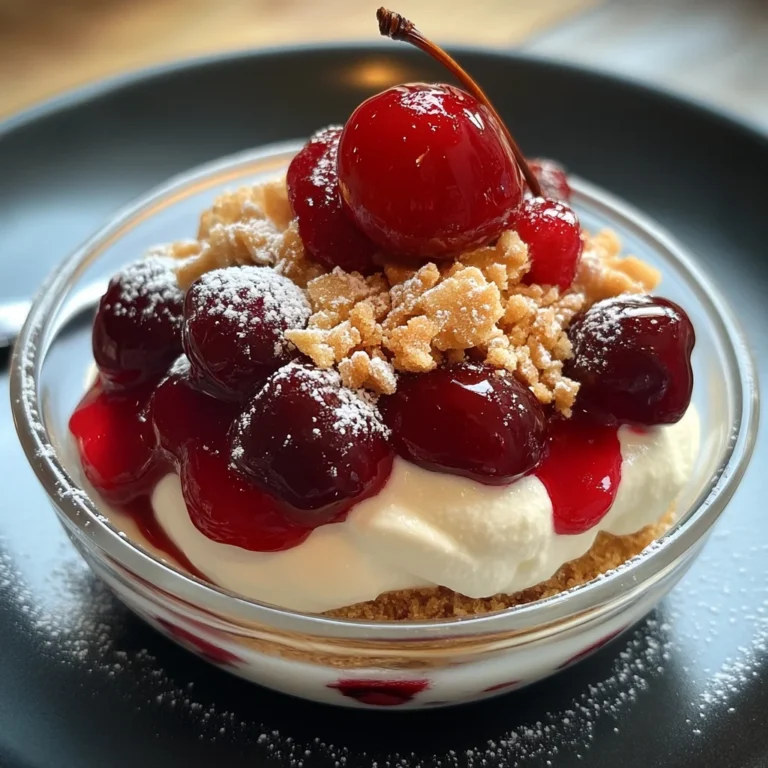 Zimtcreme mit Kirschsoße und Amaretti