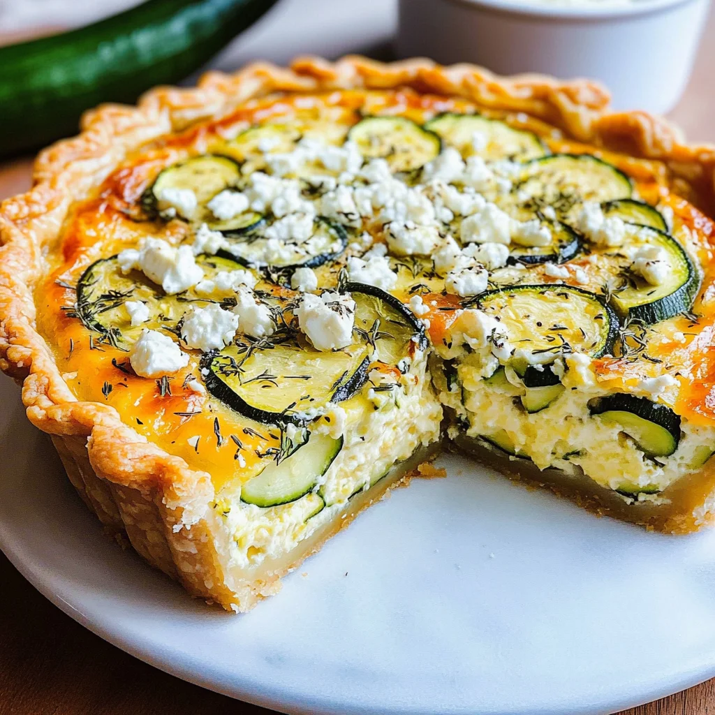 Zucchini-Quiche mit Feta